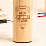 Best Teacher Ever Bamboo Water Bottle