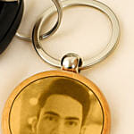 Engarved Photo Round Key Chain