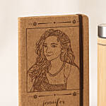 Engraved Notebook and Flask Combo
