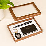 Personalised Card Holder Pen & Key Chain Gift Box