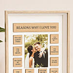 Reasons Of Love Engraved Photo Frame