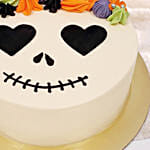 Halloween Floral Skull Cake