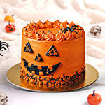 Spooky Jack-O’-Lantern Halloween Cake