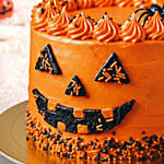 Spooky Jack-O’-Lantern Halloween Cake