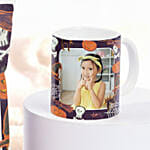 Personalised Halloween Theme Printed Mug and Cushion