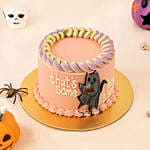 Spooky Cute Pink Ghost Cake