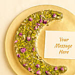 Chocolate Pistachio Crescent Shape Cake 6 Inches