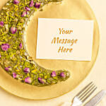 Chocolate Pistachio Crescent Shape Cake 6 Inches