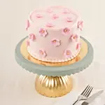 Pink Flowers Celebration Cake Strawberry