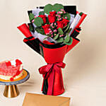 Red Roses N Chocolate Cake Surprise Combo