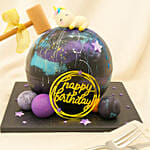 Birthday Planet Chocolate Pinata Cake