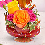 Handcrafted Ganesha Idol With Roses