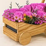 Purple Roses Arrangement In Cart