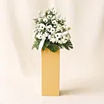 Serene Mixed Flowers Brown Stand Arrangement