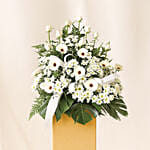 Serene Mixed Flowers Brown Stand Arrangement