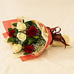 Beauty Of Red N White Roses