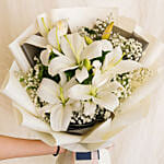 Charming White Lilies Bouquet