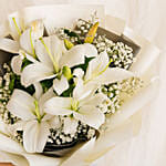 Charming White Lilies Bouquet