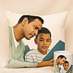 Cuddly personalized cushion and coffee mug