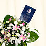 Peace Of Mind Condolence Mixed Flowers Grey Stand