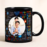 Personalised Black Mug for Dad Fathers Day Gift