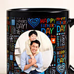 Personalised Black Mug for Dad Fathers Day Gift