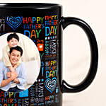 Personalised Black Mug for Dad Fathers Day Gift