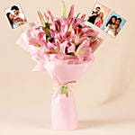 Personalised Passionate Oriental Pink Lilies