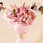 Personalised Passionate Oriental Pink Lilies