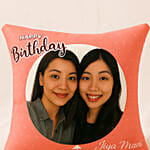 Personalised Pink Birthday Cushion