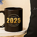 Printed Graduation Cushion & Mug Combo- Black