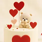 Adorable Teddy Bear Love Chocolate Cake