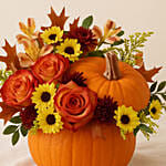Floral Bliss Arrangment in Pumpkin