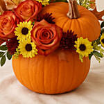 Floral Bliss Arrangment in Pumpkin