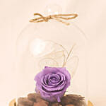 Forever Rose In Glass Dome- Purple
