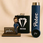 Personalised Caricature Nameplate Birthday Bundle