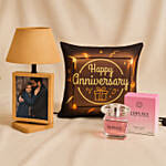 Personalised LED Lamp with Cushion and Perfume
