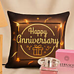 Personalised LED Lamp with Cushion and Perfume