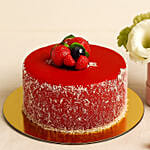 Pink Roses With Rocher With Mini Mousse Cake