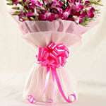 Ten Purple Orchids Bouquet