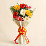8 Mixed Brilliance Gerbera Blossoms