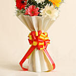 8 Mixed Brilliance Gerbera Blossoms