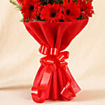 8 Red Elegance Gerbera Blossoms