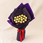 Elegant Blue Ferrero Rocher Bouquet