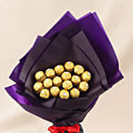 Elegant Blue Ferrero Rocher Bouquet