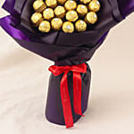 Elegant Blue Ferrero Rocher Bouquet