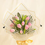 Lovely Pink Tulips Bouquet