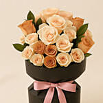 Premium Rose Bouquet with Decadent Cake