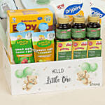 Wooden Tray Basket Baby Care Hamper