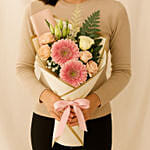Dignified Mixed Flowers Hand Bouquet